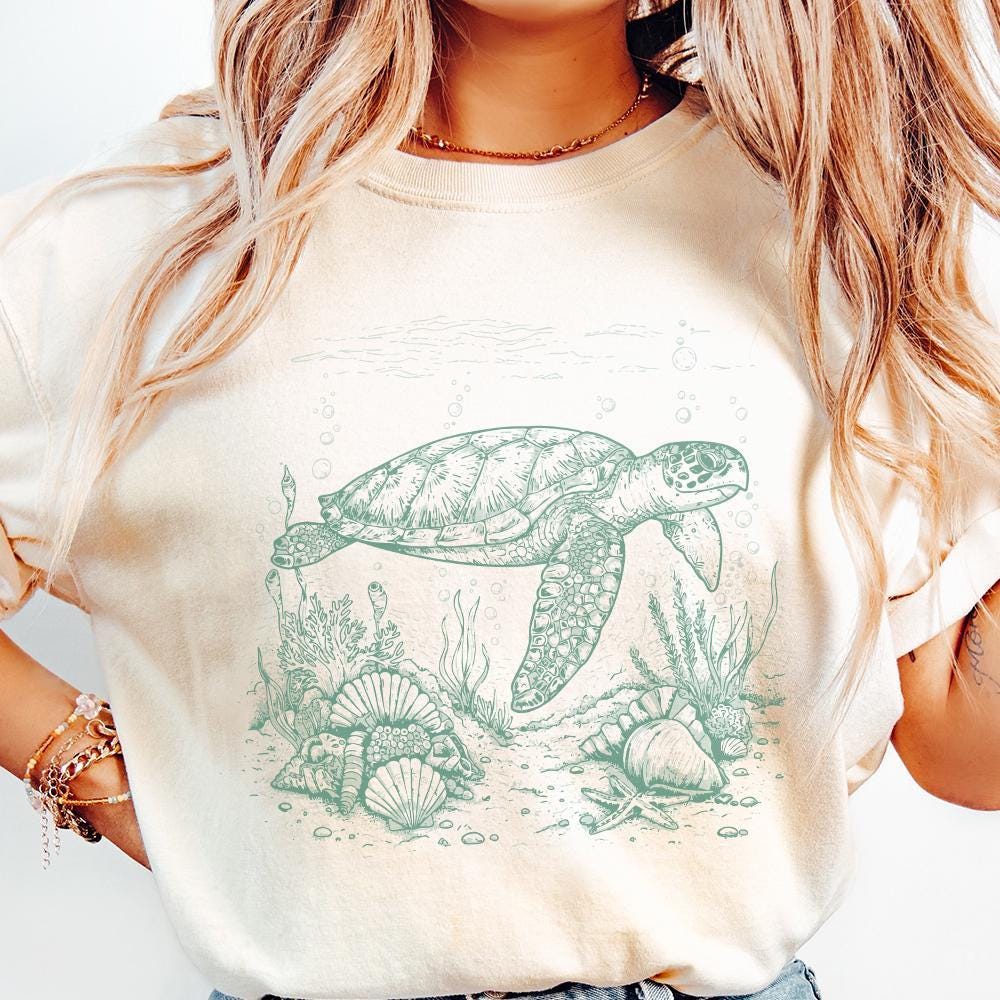 Sea Turtle PNG, Sublimation Download - 300 DPI Design for T-Shirt