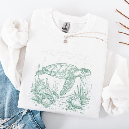 Sea Turtle PNG, Sublimation Download - 300 DPI Design for T-Shirt