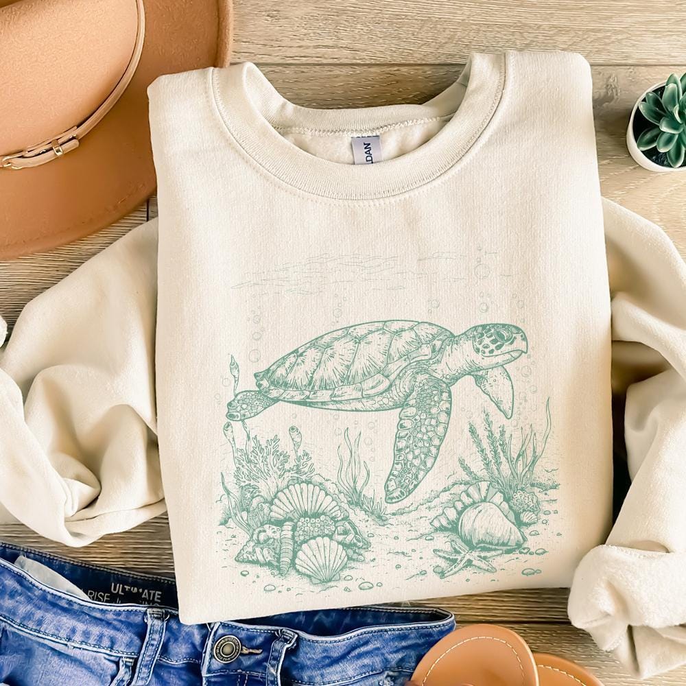 Sea Turtle PNG, Sublimation Download - 300 DPI Design for T-Shirt