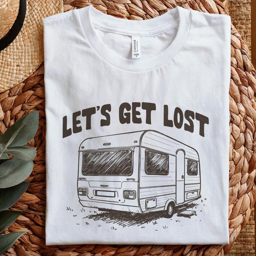 Let's Get Lost png, Mountain Adventure PNG - 300 DPI Design for T-Shirt