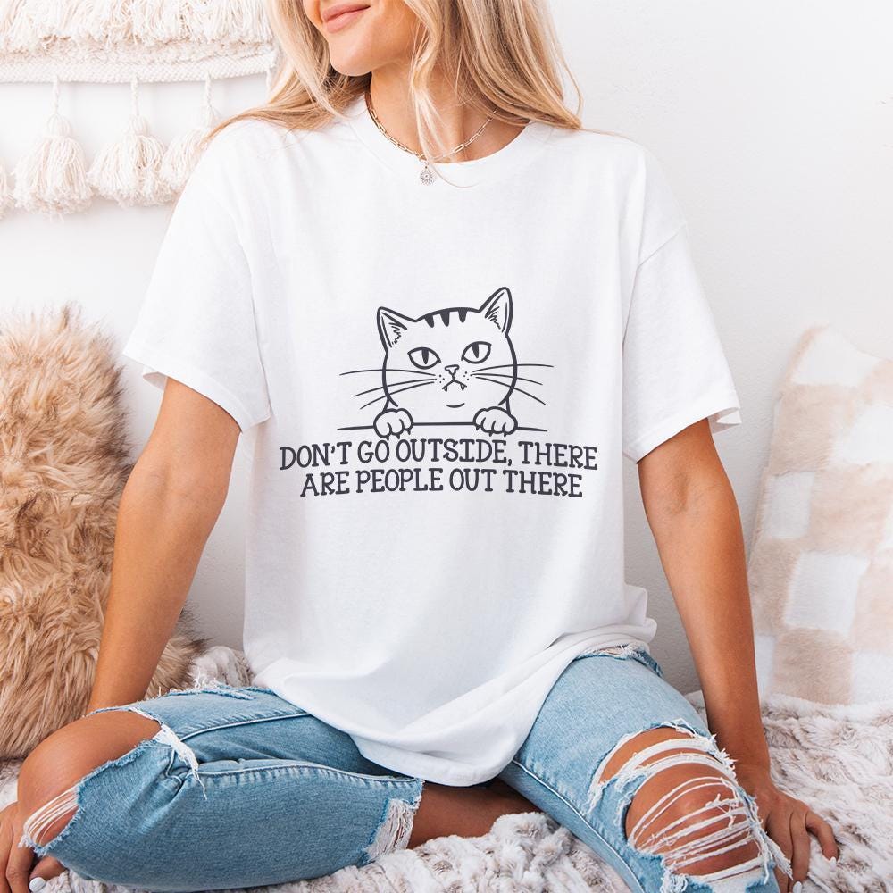Funny Cat PNG, Black Cat Humor Tee - 300 DPI Design for T-Shirt