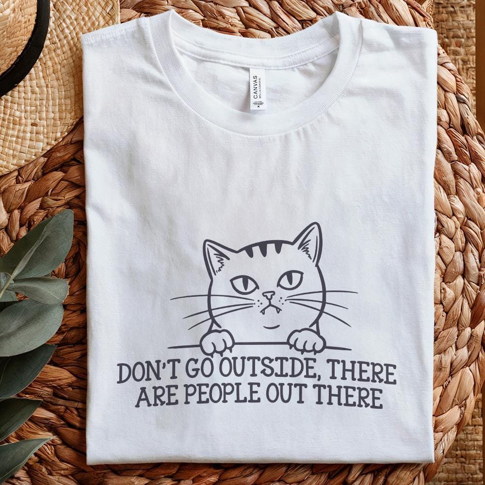 Funny Cat PNG, Black Cat Humor Tee - 300 DPI Design for T-Shirt