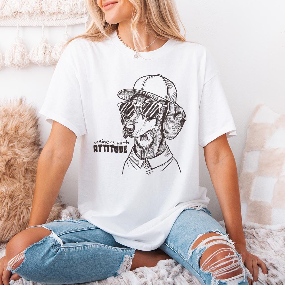 Dachshund PNG, Funny Weiner Dog - 300 DPI Design for T-Shirt