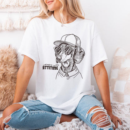 Dachshund PNG, Funny Weiner Dog - 300 DPI Design for T-Shirt