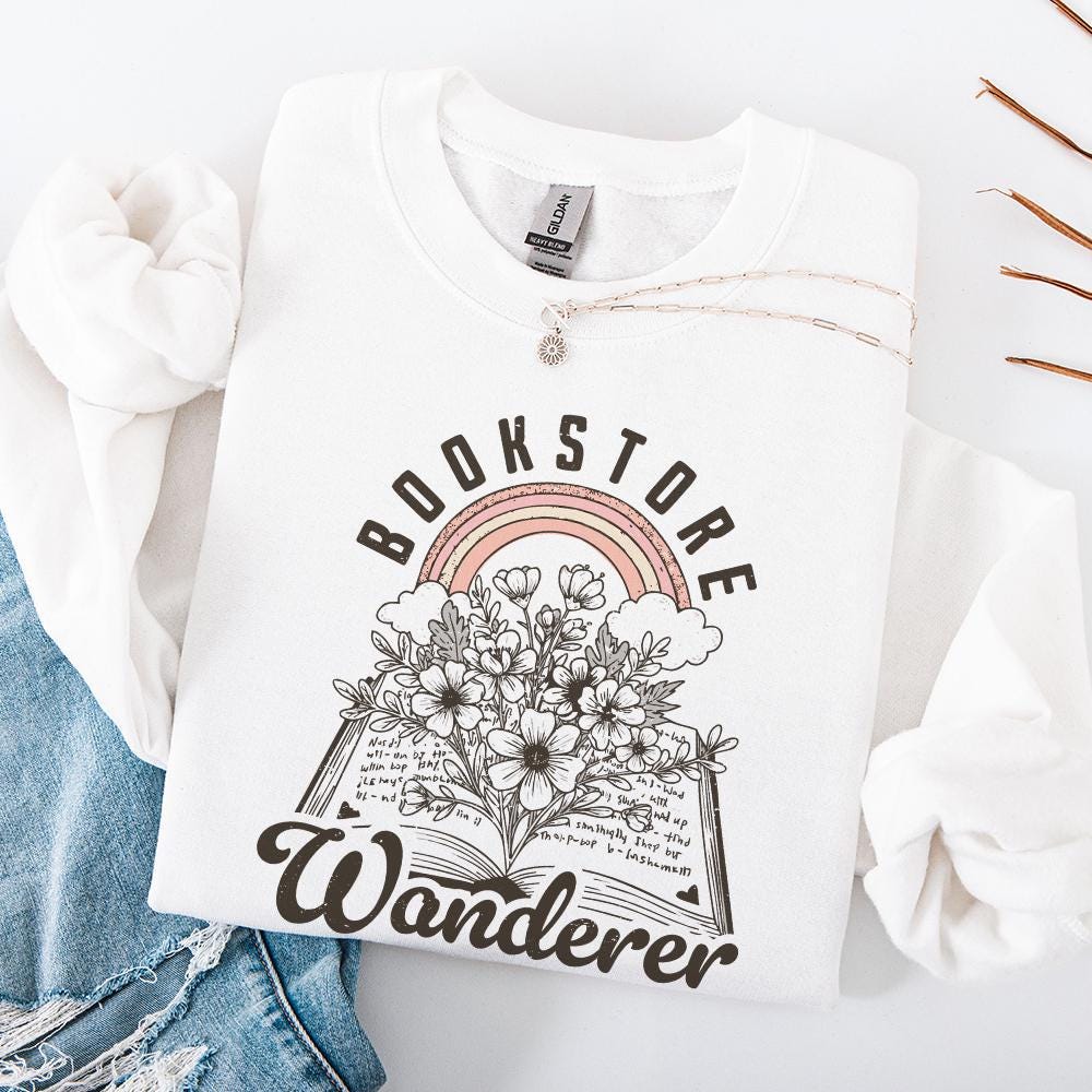 Bookstore Wanderer PNG, Cute Trendy Bookish Artsy Design - 300 DPI Design
