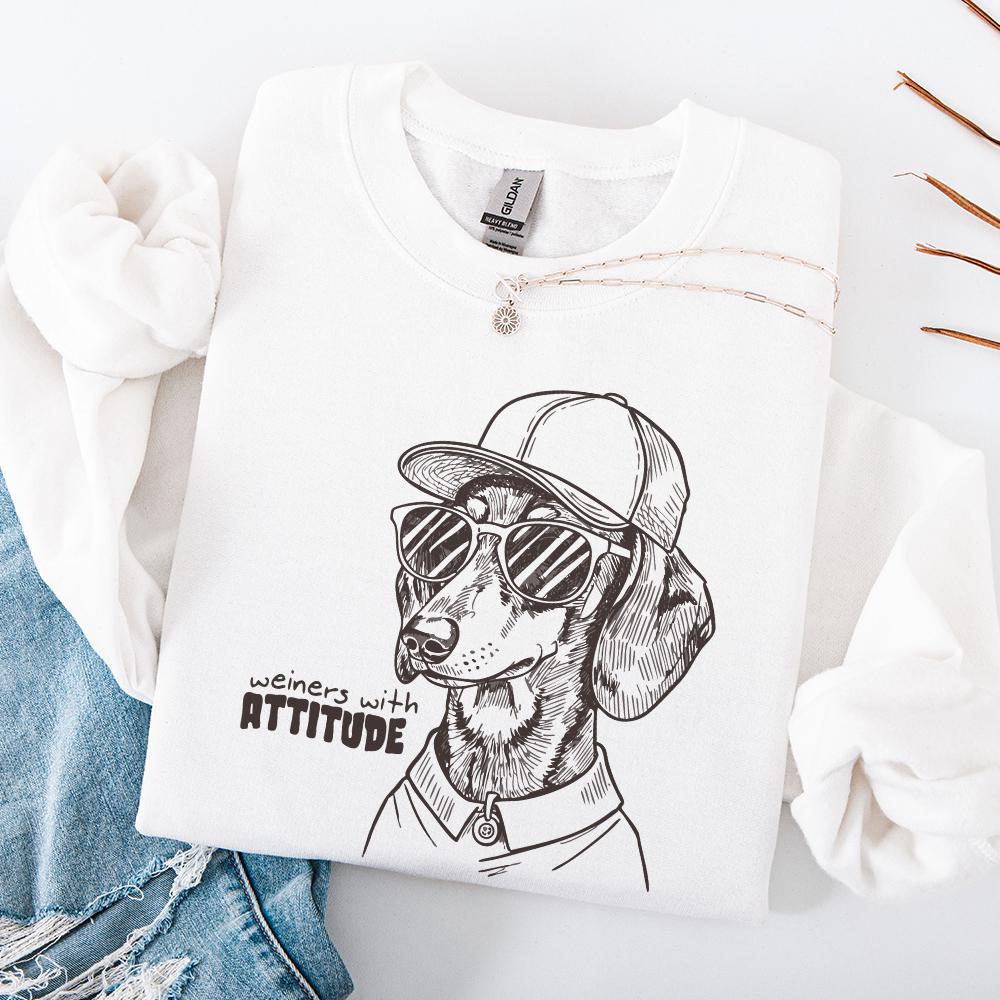 Dachshund PNG, Funny Weiner Dog - 300 DPI Design for T-Shirt