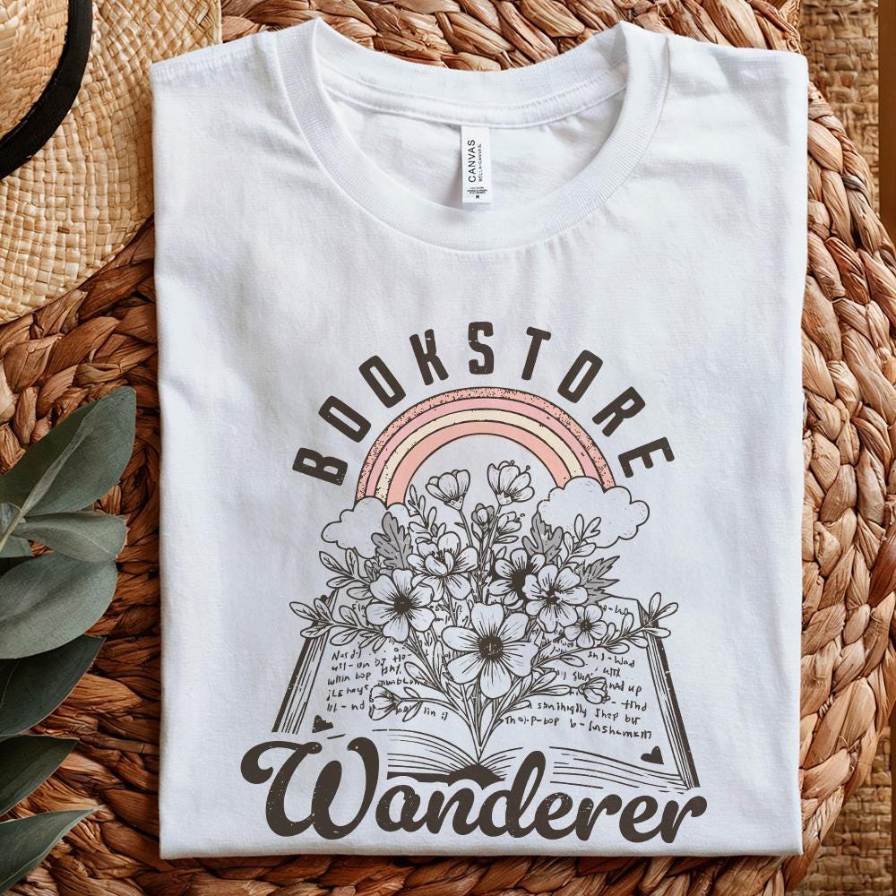 Bookstore Wanderer PNG, Cute Trendy Bookish Artsy Design - 300 DPI Design