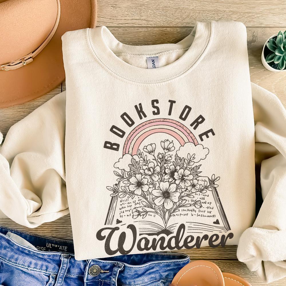 Bookstore Wanderer PNG, Cute Trendy Bookish Artsy Design - 300 DPI Design