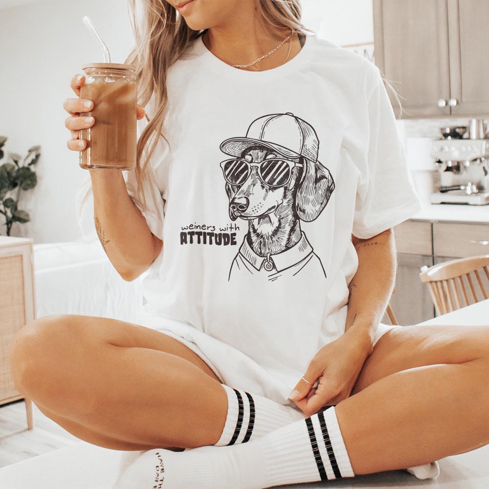 Dachshund PNG, Funny Weiner Dog - 300 DPI Design for T-Shirt