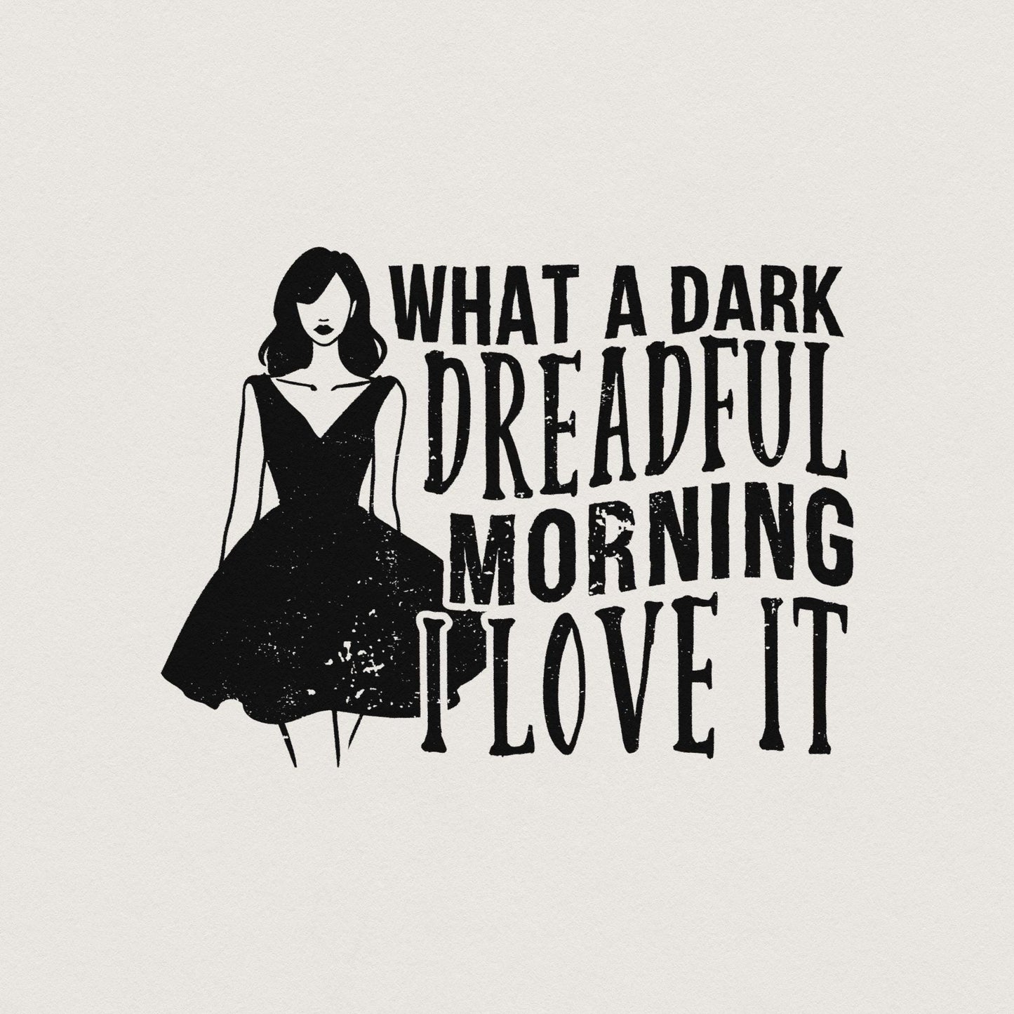 Gothic Morning PNG, Dark Romance Book Lover - 300 DPI Design for T-Shirt
