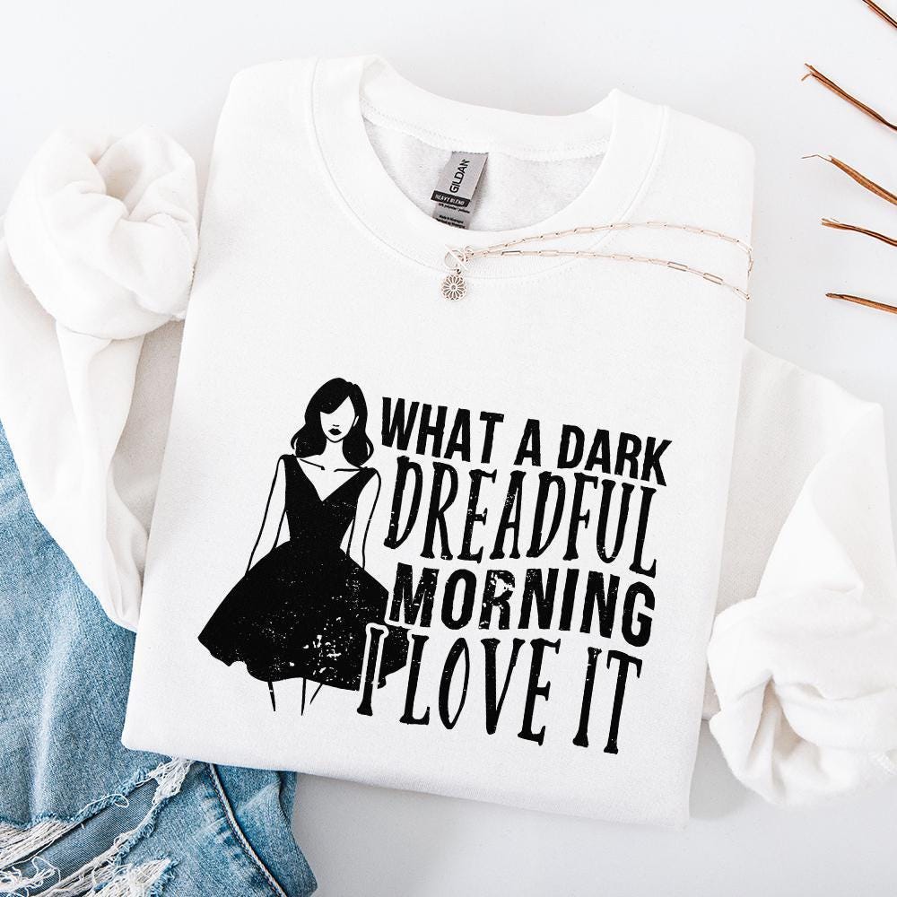 Gothic Morning PNG, Dark Romance Book Lover - 300 DPI Design for T-Shirt