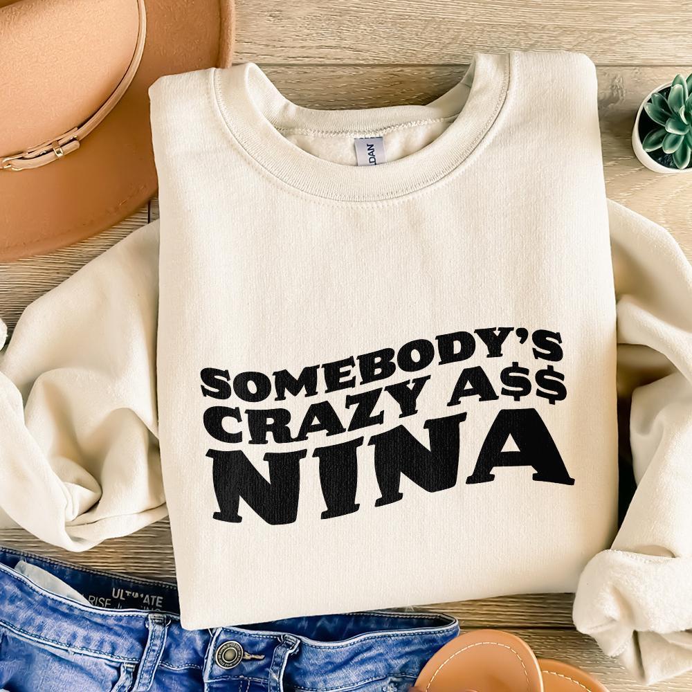 Somebody's Crazy Retro Groovy Quote, Digital Download PNG - 300 DPI