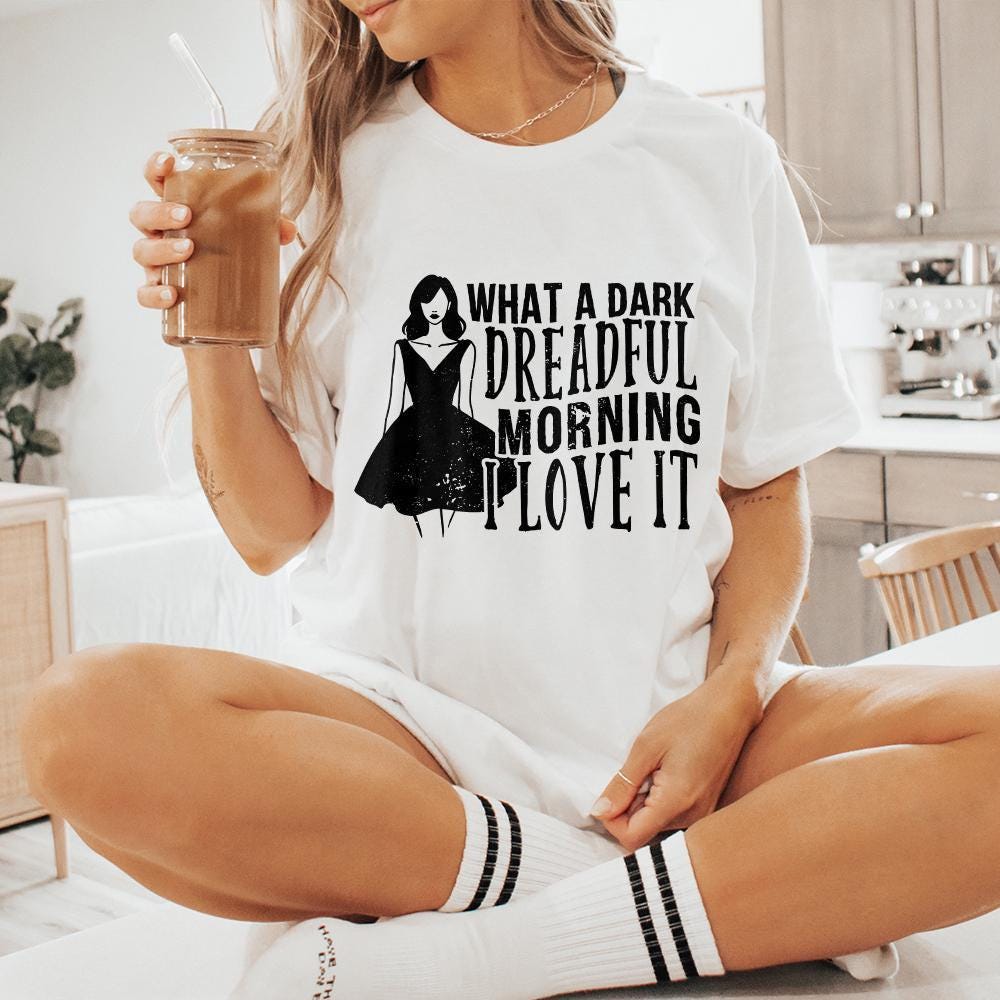 Gothic Morning PNG, Dark Romance Book Lover - 300 DPI Design for T-Shirt