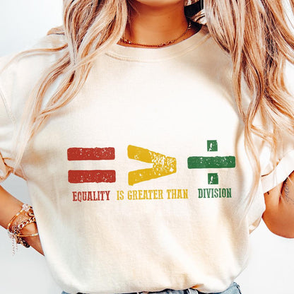 Equality is Greater Than Division, Black History png PNG - 300 DPI Design