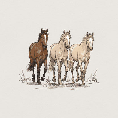 Horse Western Desert, PNG Sublimation - 300 DPI Design for T-Shirt