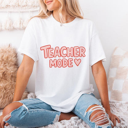 Teacher Mode PNG, Funny Teacher Life Sublimation - 300 DPI Design for