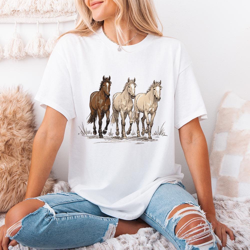 Horse Western Desert, PNG Sublimation - 300 DPI Design for T-Shirt