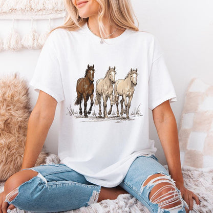 Horse Western Desert, PNG Sublimation - 300 DPI Design for T-Shirt