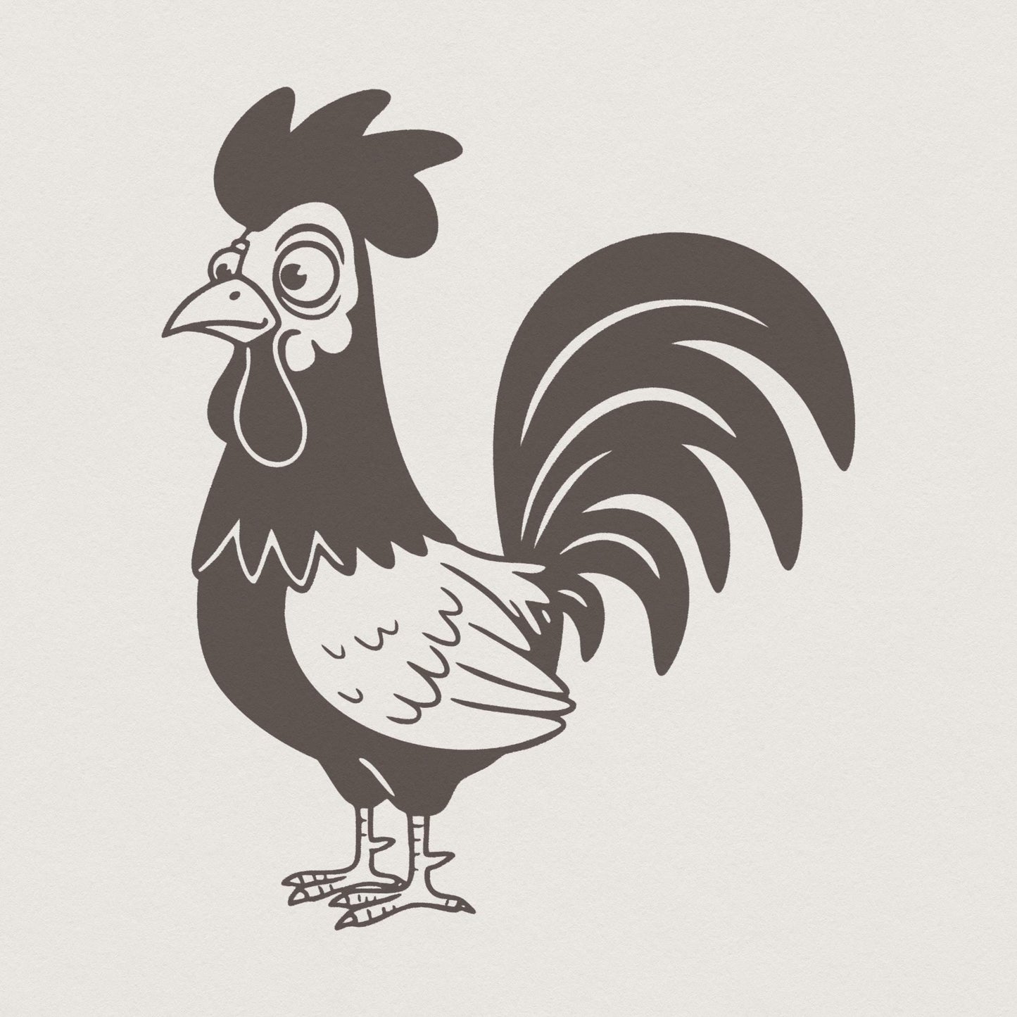 Funny Chicken PNG, Crazy Rooster Sublimation Design - 300 DPI Design for