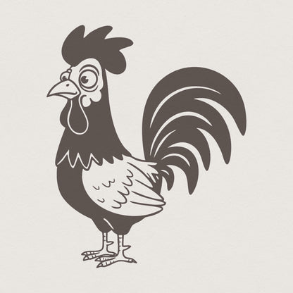 Funny Chicken PNG, Crazy Rooster Sublimation Design - 300 DPI Design for
