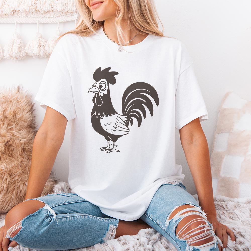 Funny Chicken PNG, Crazy Rooster Sublimation Design - 300 DPI Design for