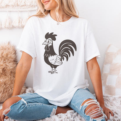 Funny Chicken PNG, Crazy Rooster Sublimation Design - 300 DPI Design for