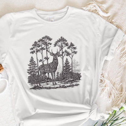 Majestic Deer PNG, Deer Art - 300 DPI Design for T-Shirt