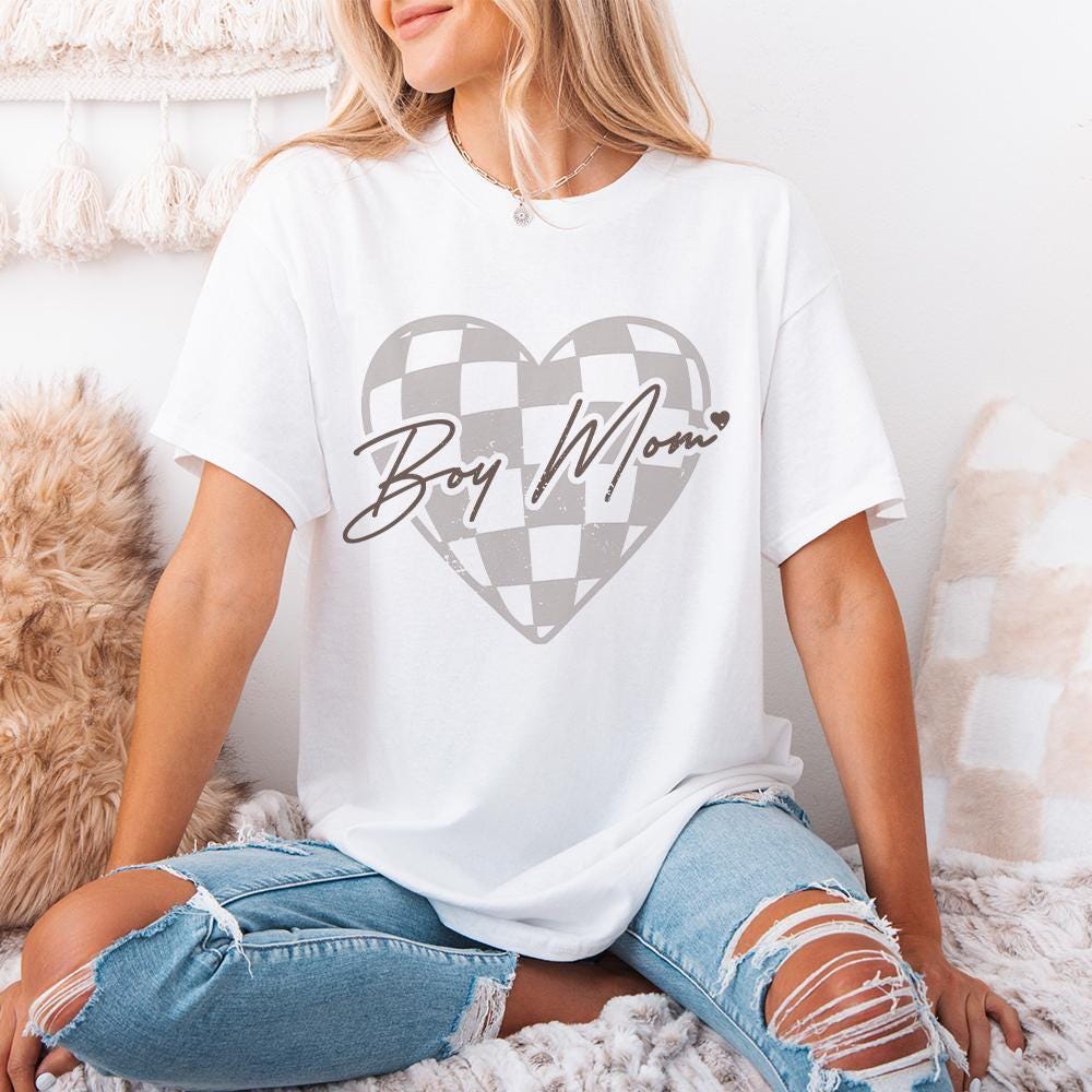 Boy Mom PNG, Mother's Day Sublimation - 300 DPI Design for T-Shirt