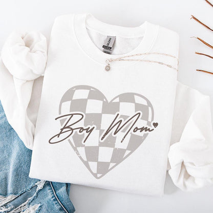 Boy Mom PNG, Mother's Day Sublimation - 300 DPI Design for T-Shirt