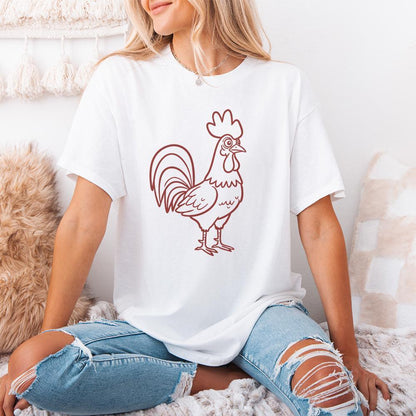 Crazy Chicken PNG, Rooster Clipart - 300 DPI Design for T-Shirt