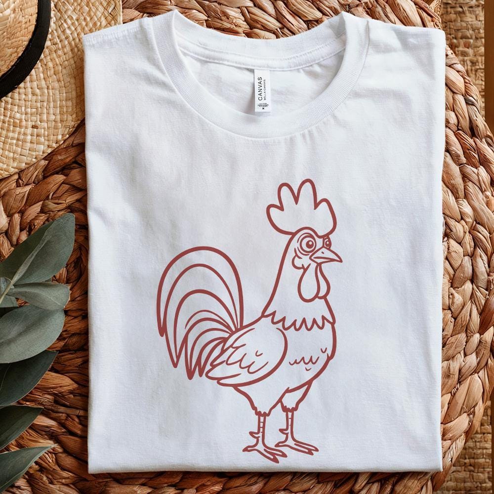 Crazy Chicken PNG, Rooster Clipart - 300 DPI Design for T-Shirt