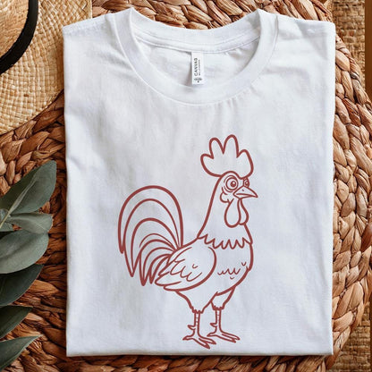 Crazy Chicken PNG, Rooster Clipart - 300 DPI Design for T-Shirt