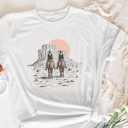 Trendy Western PNG Digital Download, Cowboy Desert Illustration - 300 DPI