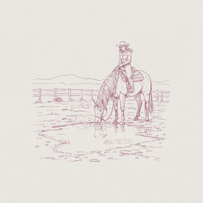 Cowboy Png Digital Download, Western Sublimation Design - 300 DPI Design