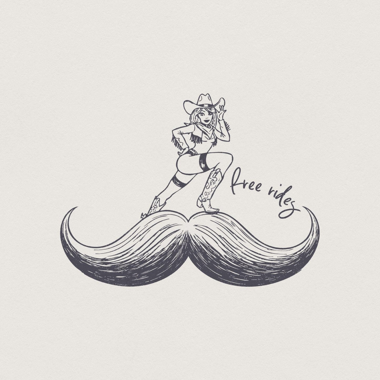 Free Rides PNG, Funny Mens Beard PNG - 300 DPI Design for T-Shirt