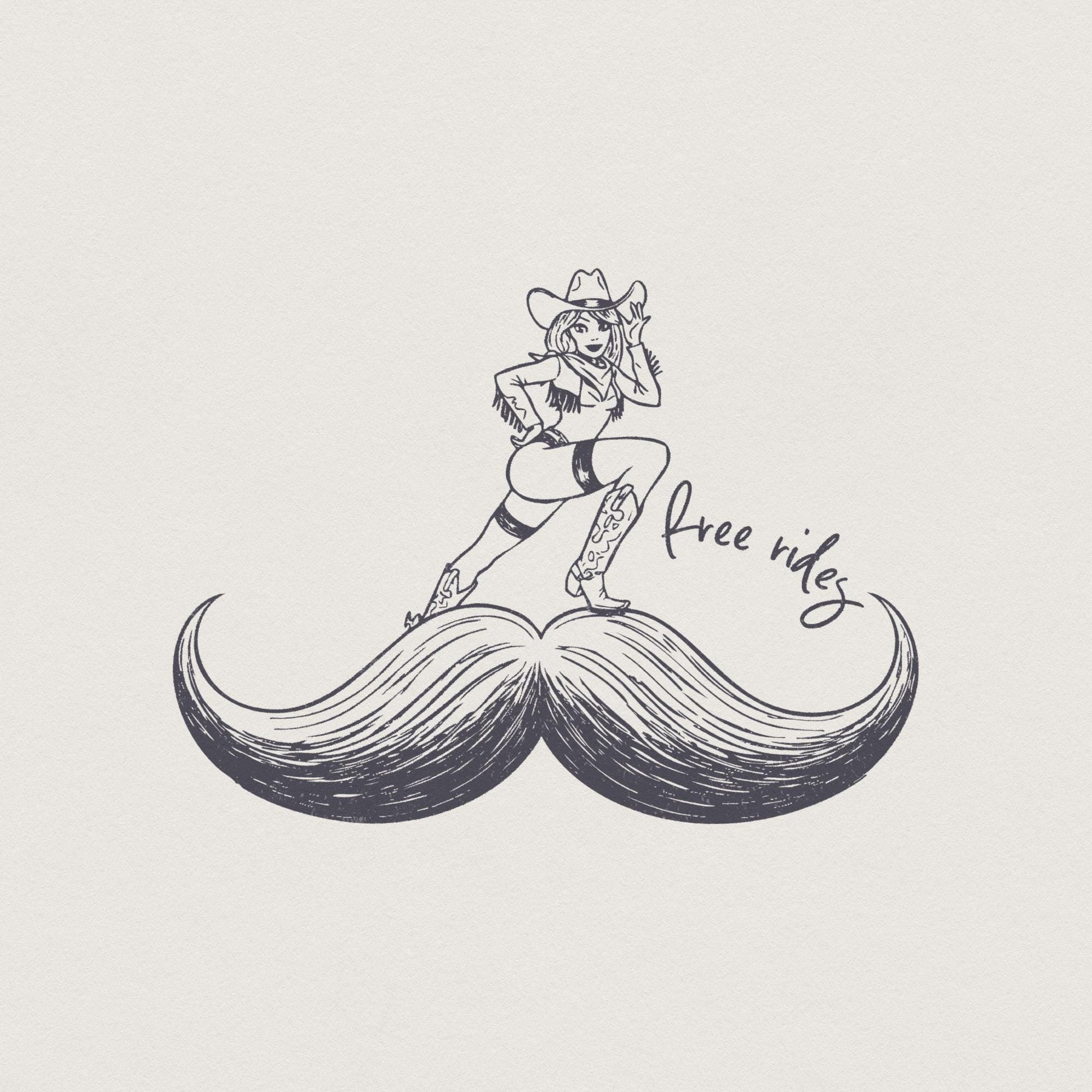 Free Rides PNG, Funny Mens Beard PNG - 300 DPI Design for T-Shirt