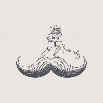 Free Rides PNG, Funny Mens Beard PNG - 300 DPI Design for T-Shirt