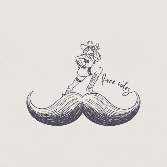 Free Rides PNG, Funny Mens Beard PNG - 300 DPI Design for T-Shirt