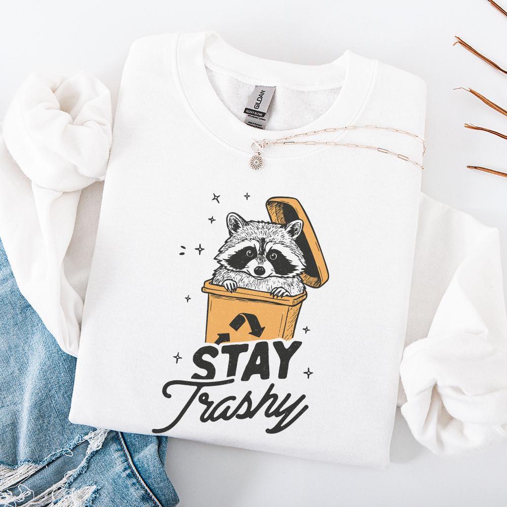 Stay Trashy PNG, Raccoon Sublimation Design - 300 DPI Design for T-Shirt