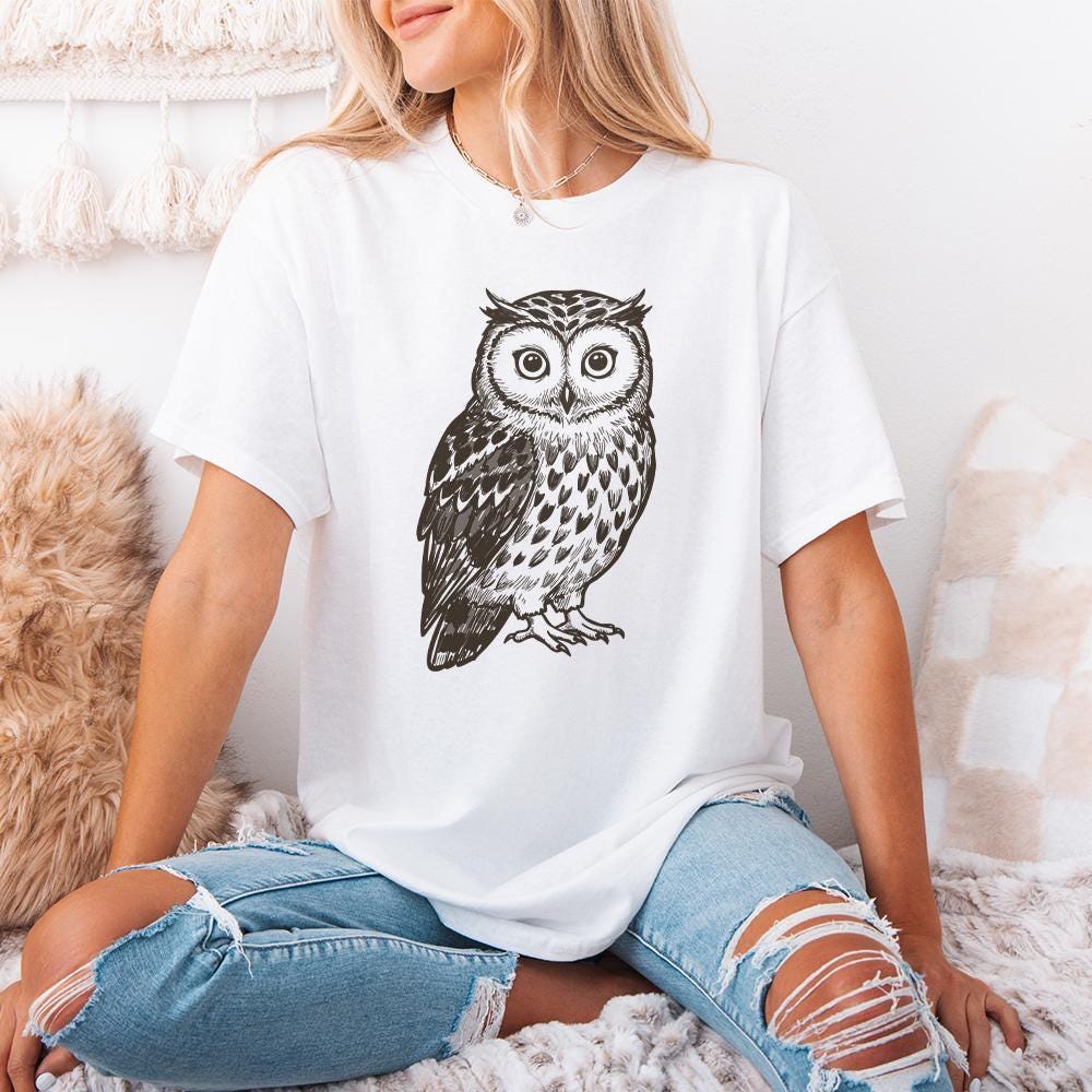 Owl PNG, Digital Download for Sublimation - 300 DPI Design for T-Shirt