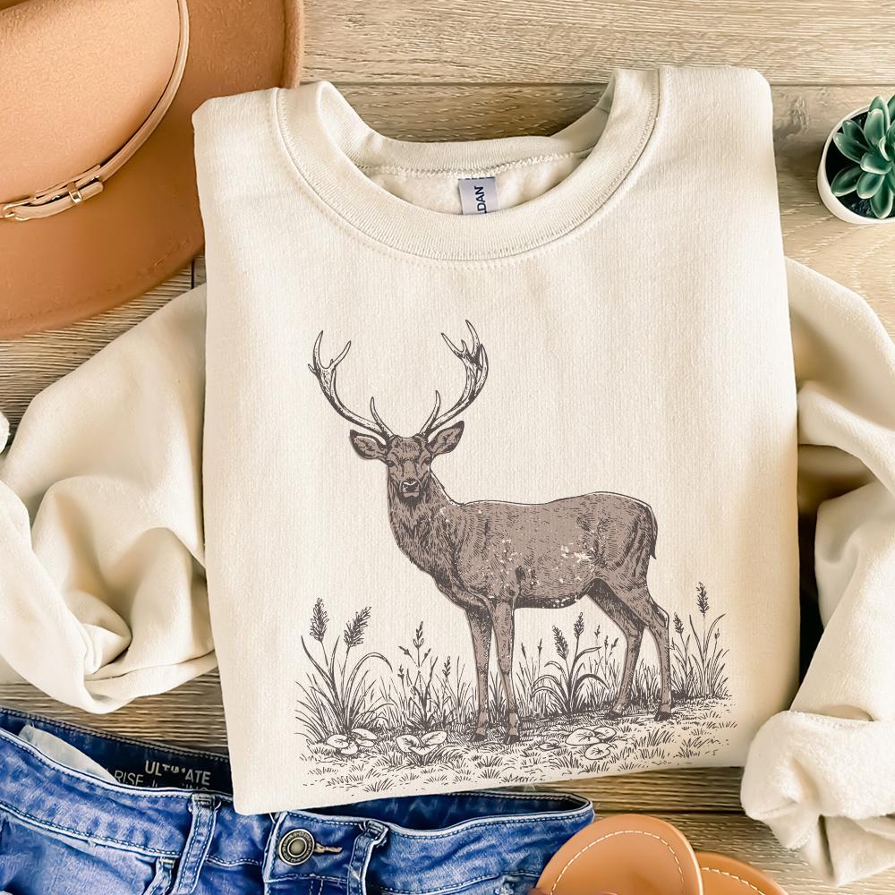 Deer PNG, Deer Clipart - 300 DPI Design for T-Shirt