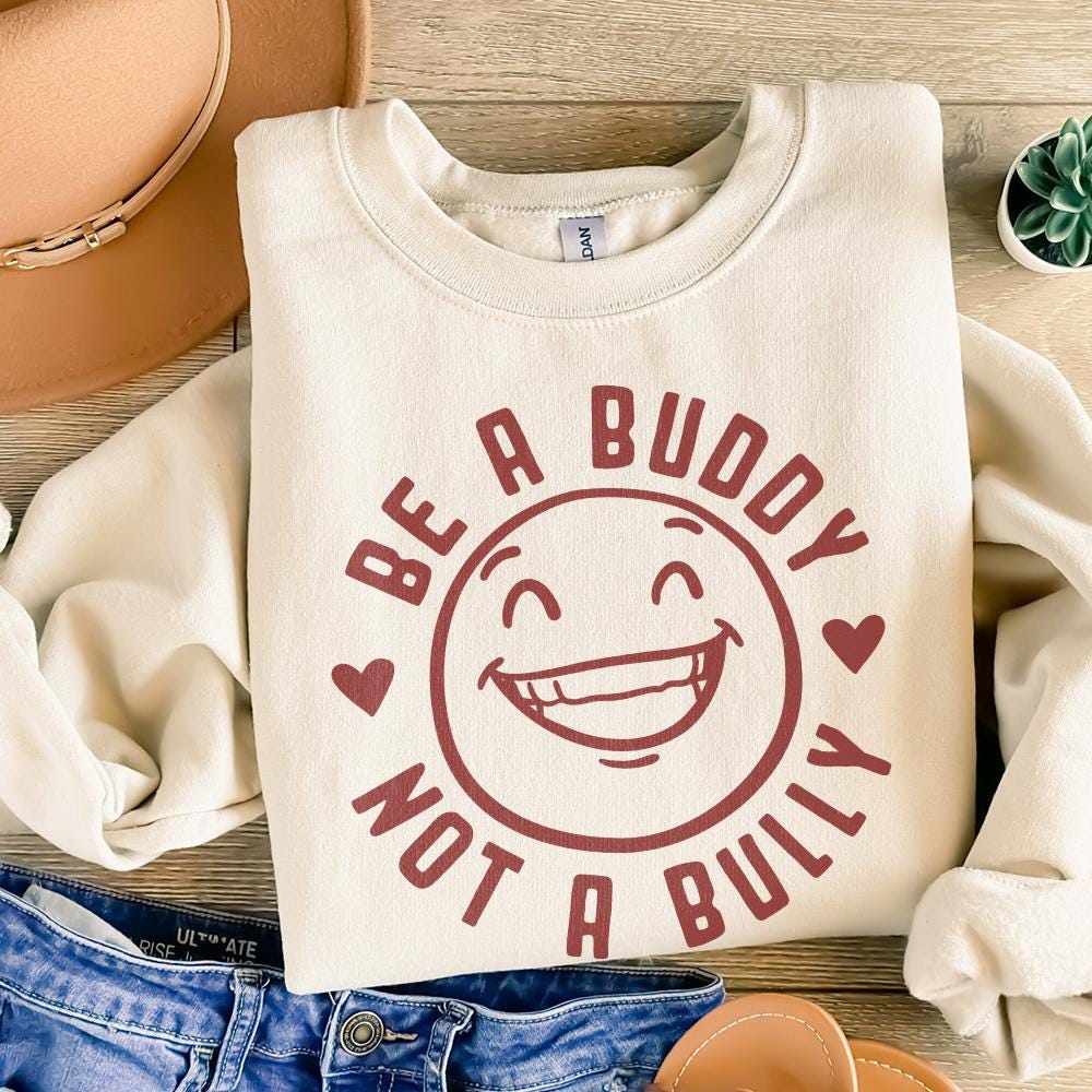 Be A Buddy Not A Bully png PNG, Pink Shirt Day - 300 DPI Design for T-Shirt