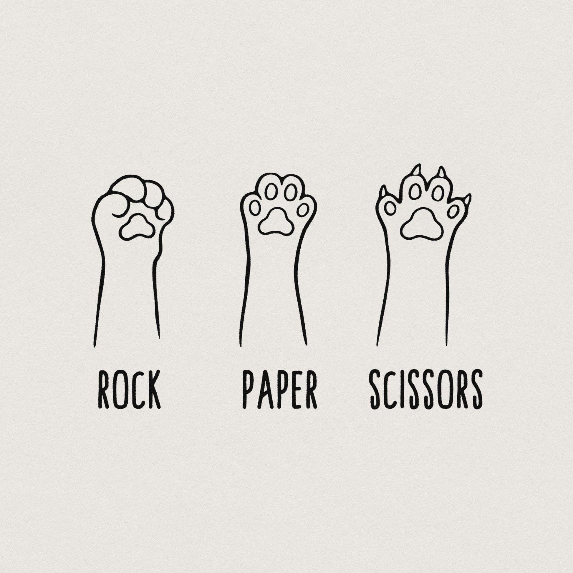 Cat Paw PNG, Rock Paper Scissors - 300 DPI Design for T-Shirt