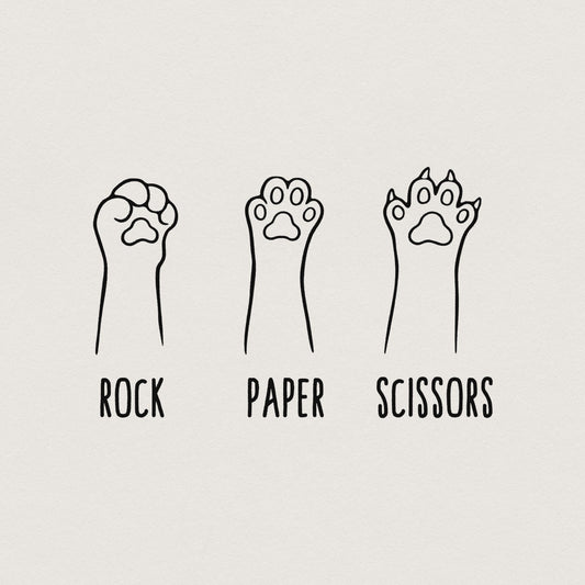 Cat Paw PNG, Rock Paper Scissors - 300 DPI Design for T-Shirt