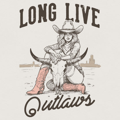 Long Live Cowgirls Western PNG, Trendy Western Digital Download - 300 DPI
