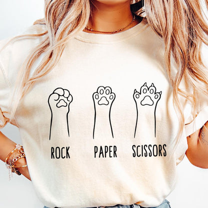 Cat Paw PNG, Rock Paper Scissors - 300 DPI Design for T-Shirt