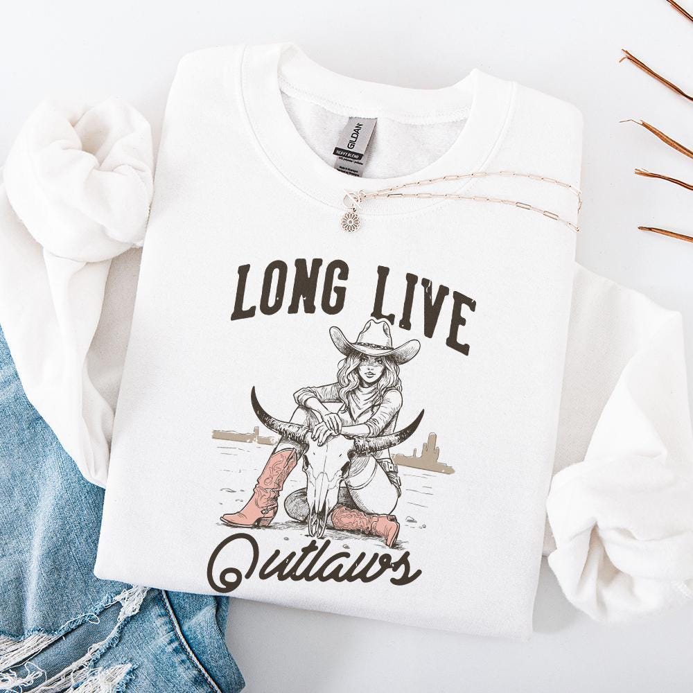 Long Live Cowgirls Western PNG, Trendy Western Digital Download - 300 DPI