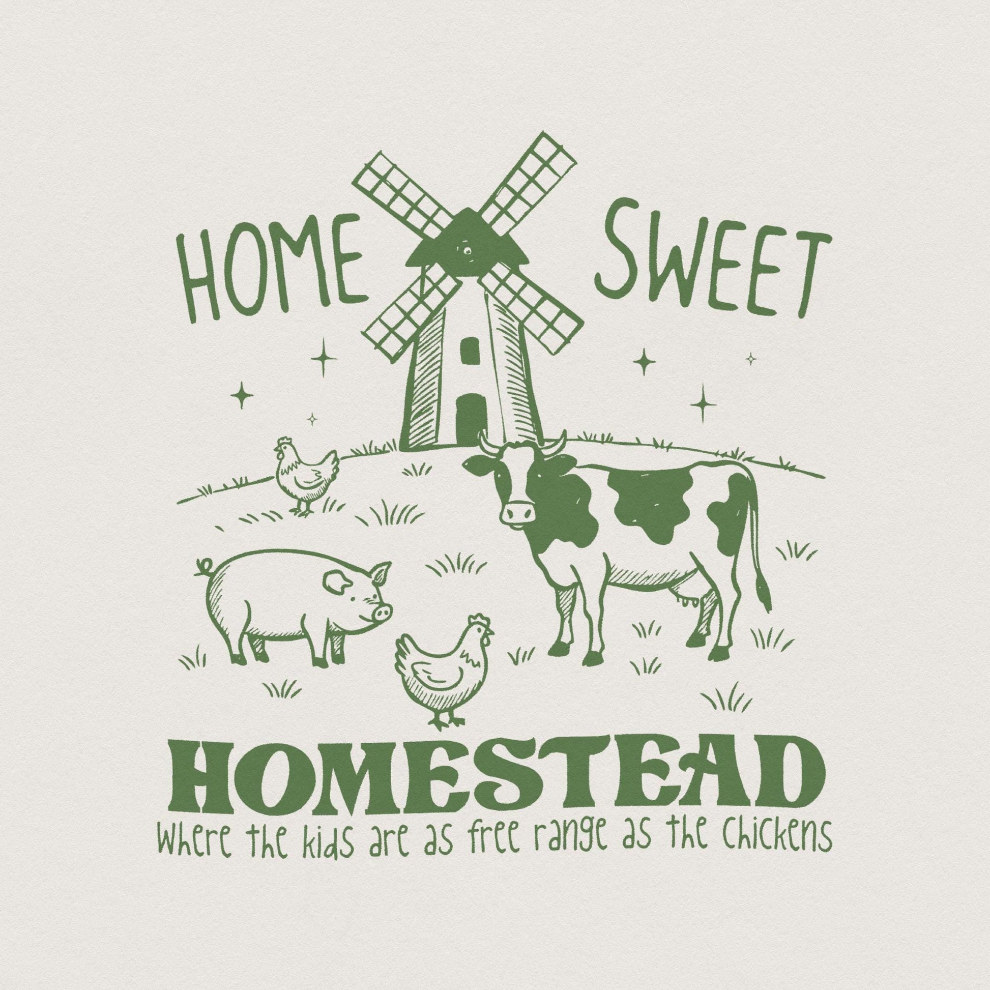 Home Sweet Homestead PNG, Farm Mama png - 300 DPI Design for T-Shirt