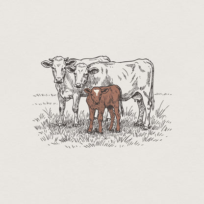Cow PNG, Cattle Sublimation Design - 300 DPI Design for T-Shirt