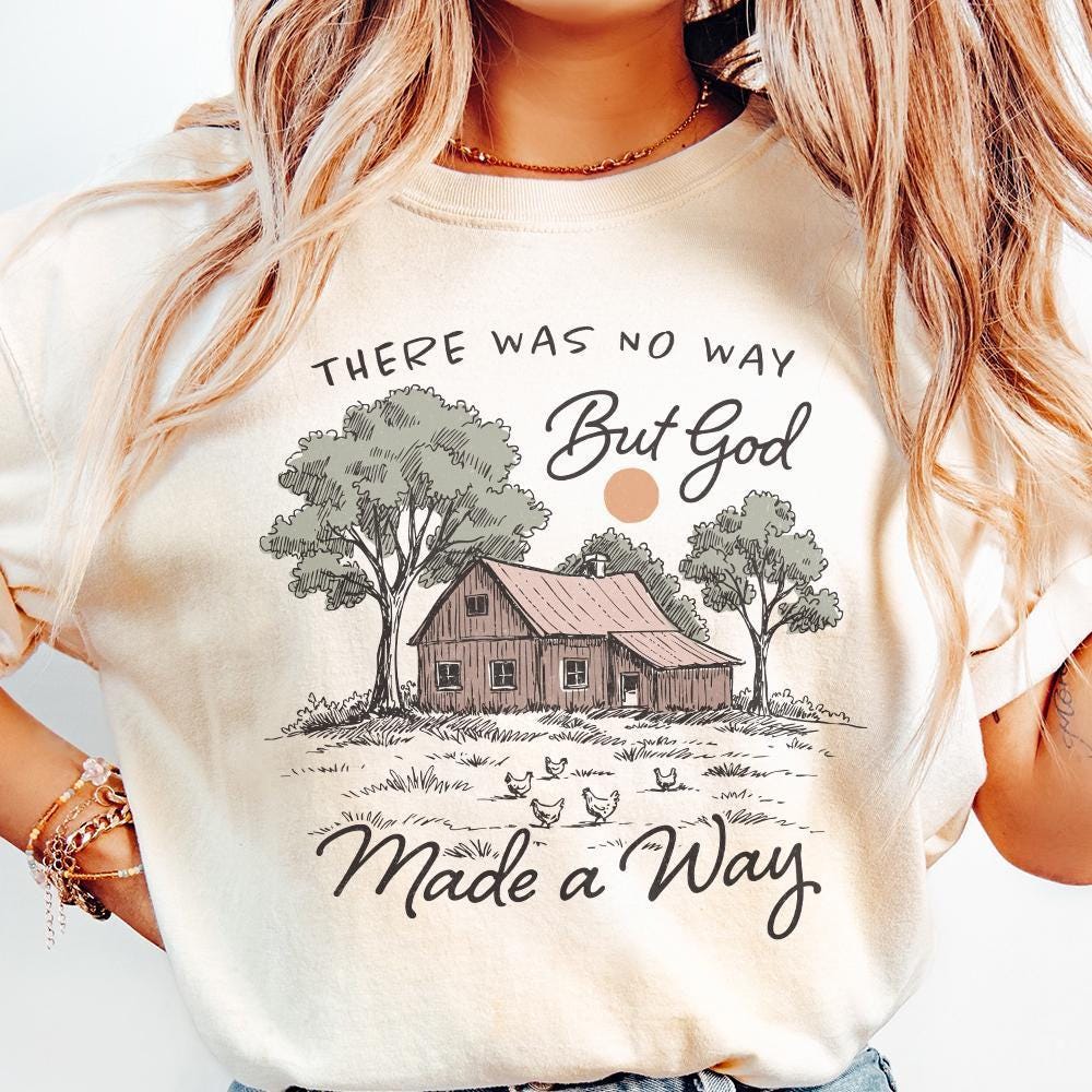 Christian Country Faith PNG, But God Scripture - 300 DPI Design for T-Shirt